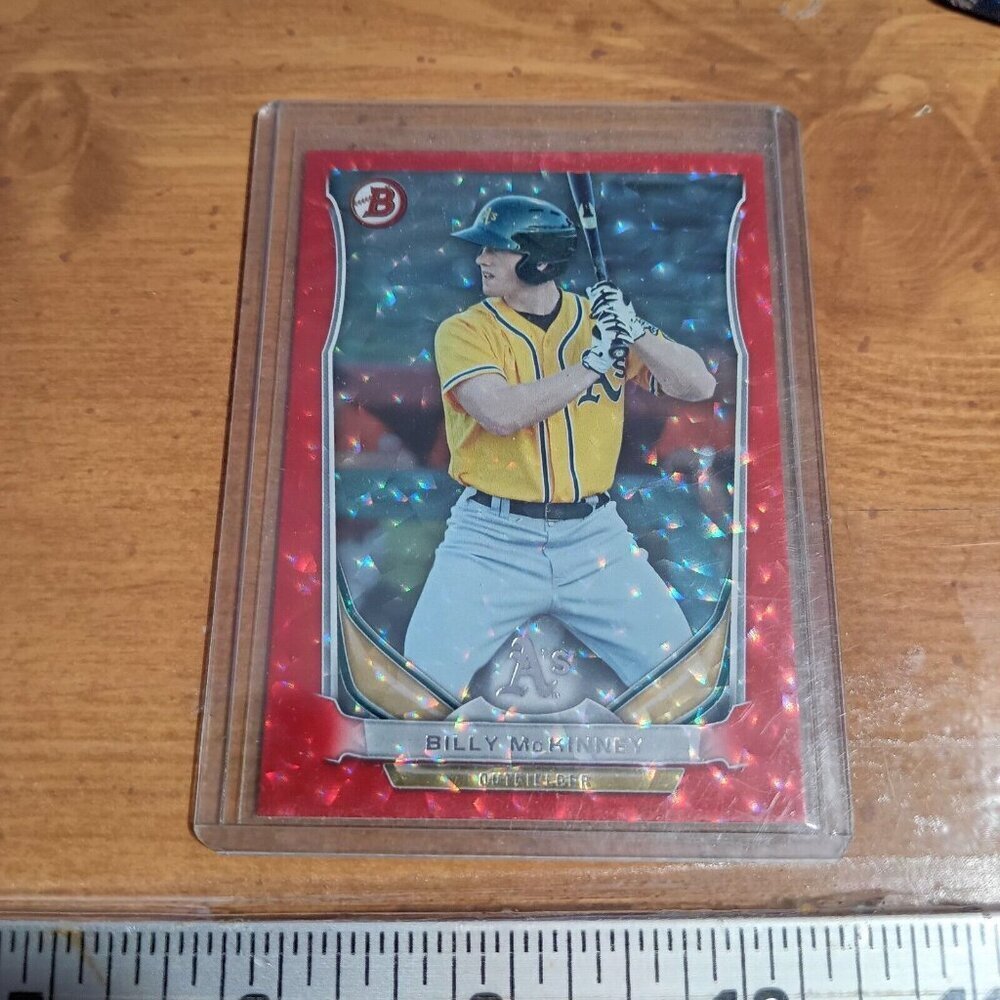 2014 Bowman Prospects BILLY MCKINNEY Red Ice Parallel  7/25 Baseball